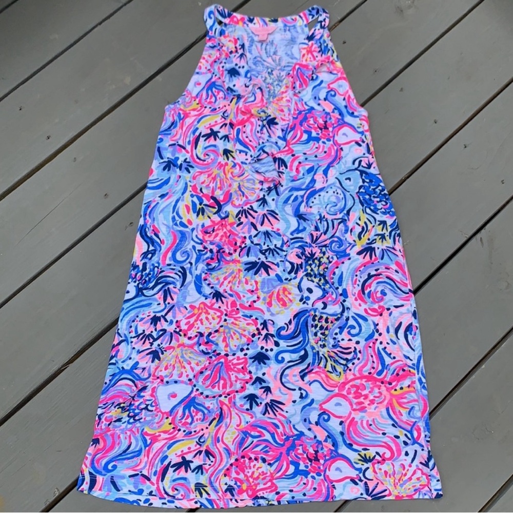 Lily Pulitzer size extra small sleeve dress with ruffles